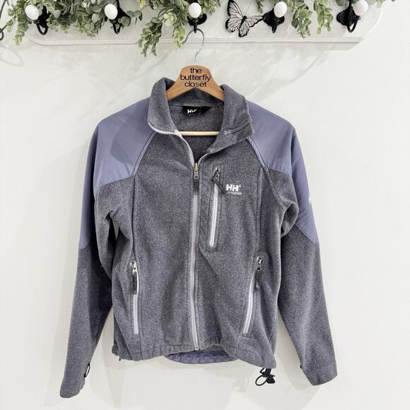 Women’s Helly Hansen Full Zip Fleece Jacket Small Purple/gray O14 - Picture 1 of 4